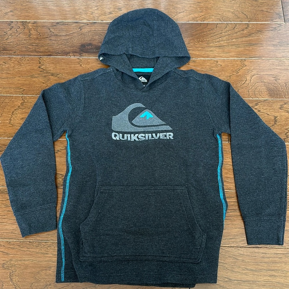 Boys Quiksilver Thermal Style Hoodie Size M 10/12